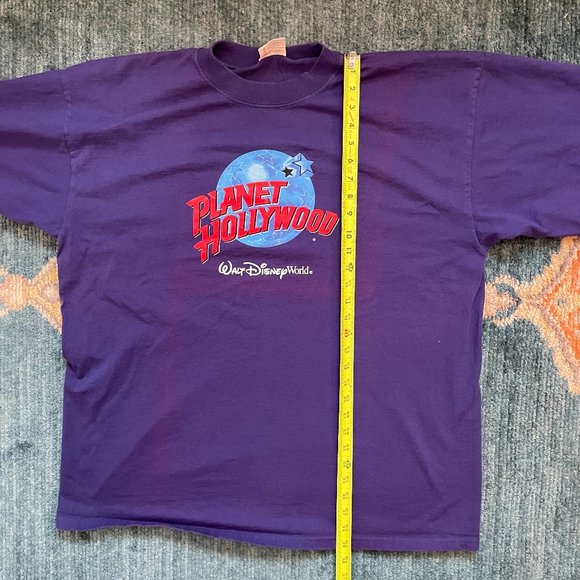 Vintage 90s Planet Hollywood Disney World T Shirt Purple Size XL Made In USA - Picture 2 of 5